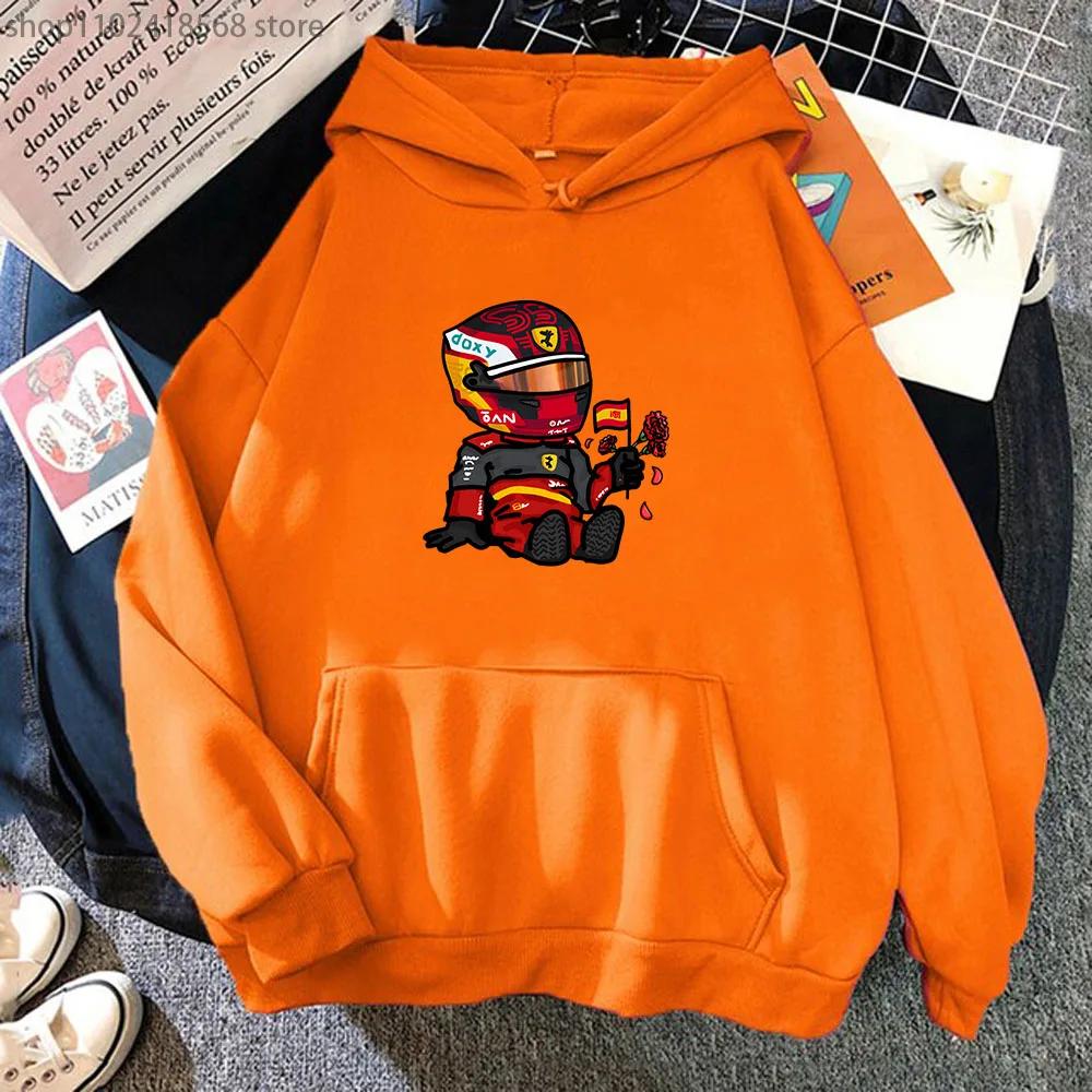 Sainz Mini F1 толстовки для мужчин игры мультфильм графический кофты с длинным рукавом Y2k одежда мужская одежда Harajuku уличная женская