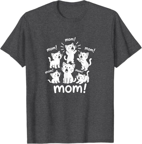 Mom Cat Shirt Funny Mama Kittens Mothers Day Humor Tshirt Y2k Kitten Comic Graphic Saying Tee Novelty Gift Womens Fashion Top
