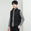 Жилет мужской с высоким пухом, осенний, новый корейский стиль, модный, простой, белый, однотонный, с воротником-стойкой