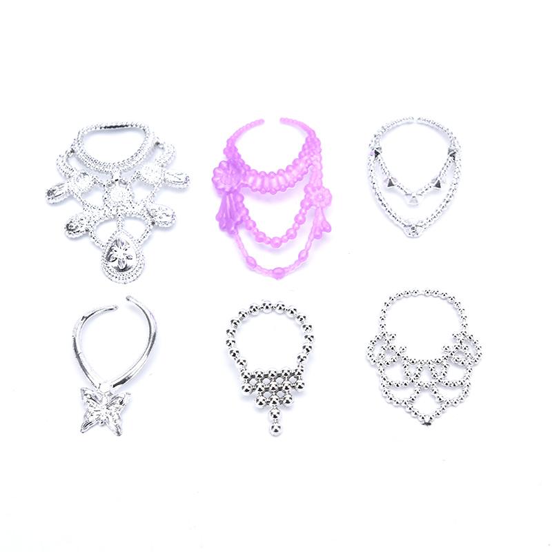 35 шт. Одежда для Барби, 12 шт. юбок + 12 пар туфель на высоком каблуке + 5 5 корон + 6 ожерелий