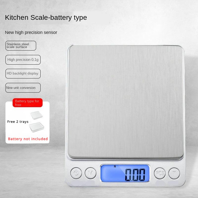 Портативные мини-цифровые весы с ЖК-дисплеем, чемоданные весы для бариста, 3000 г/0,1 г, ювелирные изделия, дорожные кухонные принадлежности, электронные весы для взвешивания