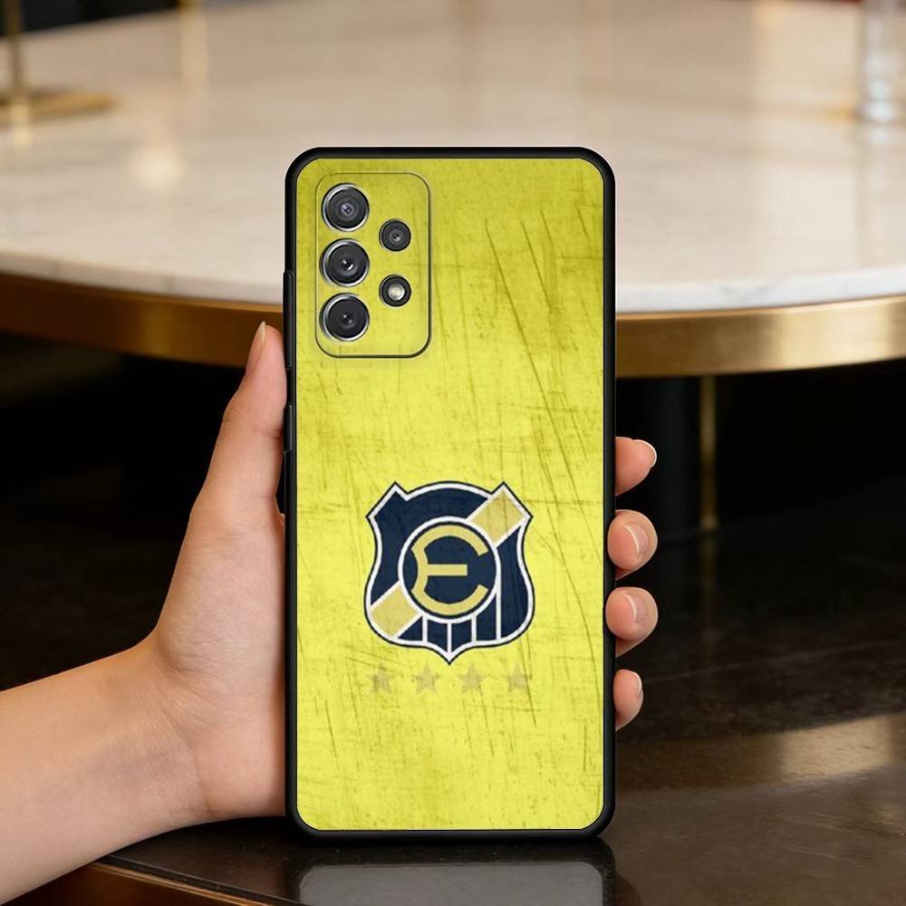 E-Everton de V-Vina del Mar Мягкий Силиконовый Черный Чехол для Телефона Для Samsung Galaxy A73,A72,A71,A70,A53,A52,A51