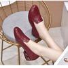 Comfortable Women's Single Shoes Spring and Autumn Soft Leather Embroidered Round Head Low Heel Leather Shoes 2024 New Pure Leather Comfortable Soft