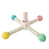 Parrot Stand Perch Toy Interactive 360 Degree Rotation Spinning Parakeet Toy Wooden Exercise Wheel Cockatiel Enrichment Toy Birdcage Accessories