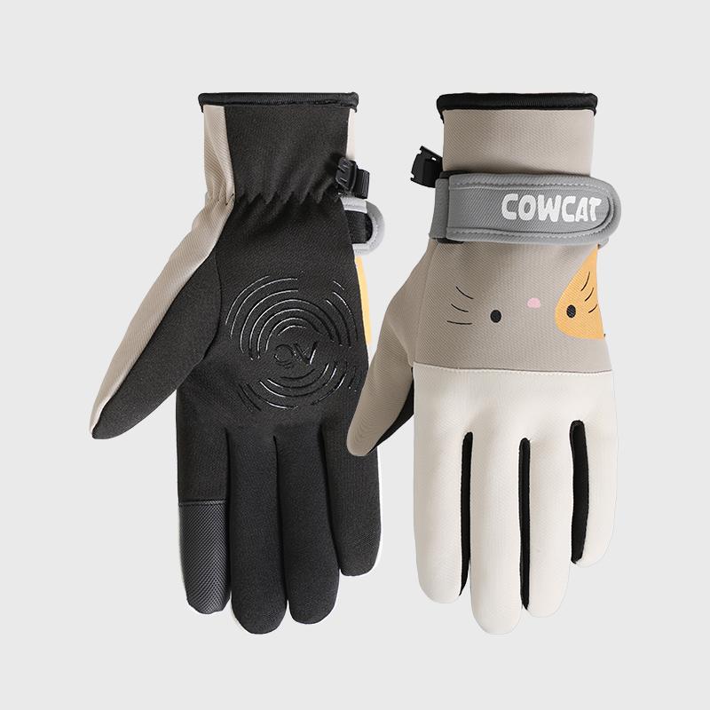 Cute Girls and Boy Teenager Outdoor Thermal Woman Winter Ski Gloves for Woman