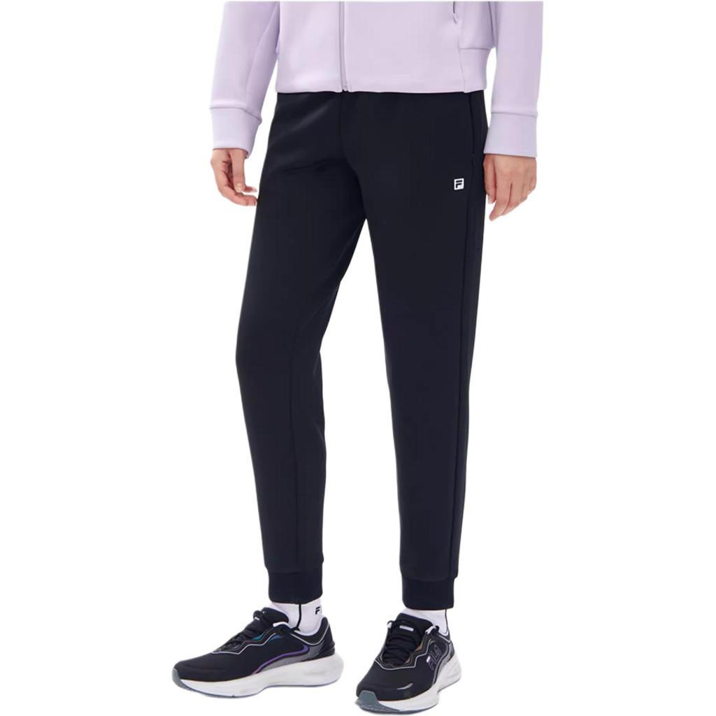Fila Basic Cuffed Solid Color Running Knit Pants Women Pants Deep-Black A11W242604FBK