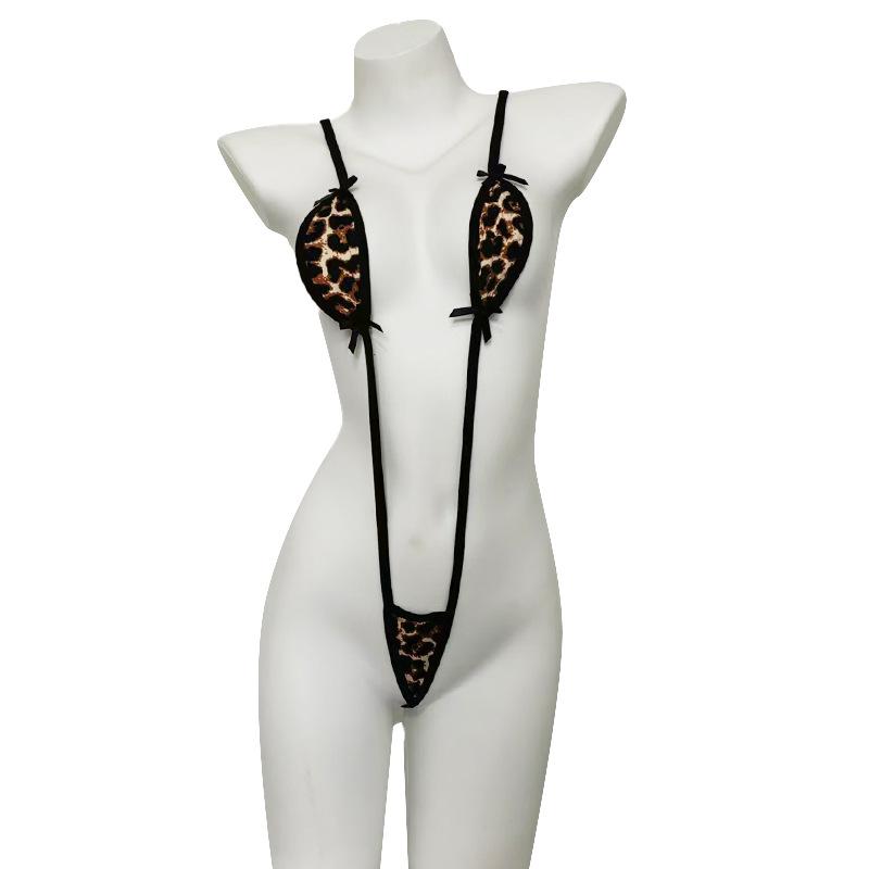 Клубничный полосатый слитный купальник школьный (Съемный комплект)