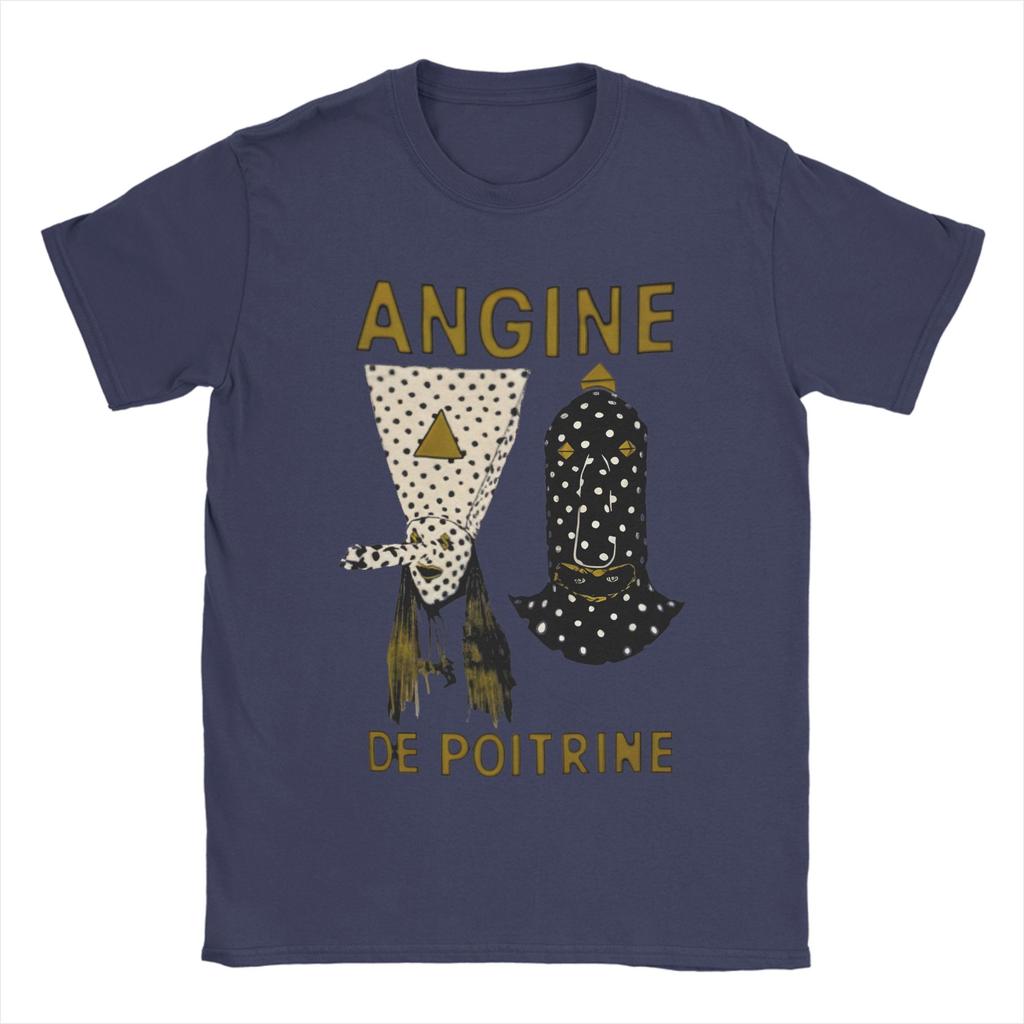 Angine De Poitrine T Shirt Summer Pure Cotton T Shirts For Unisex Loose Tee Shirt Short Sleeve Funny Tops