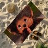 Мультяшный M-Monchhichi-S Полотенце Пляжное Ванное Быстросохнущее Легкое Портативное Сауна Кемпинг Бассейн Путешествие