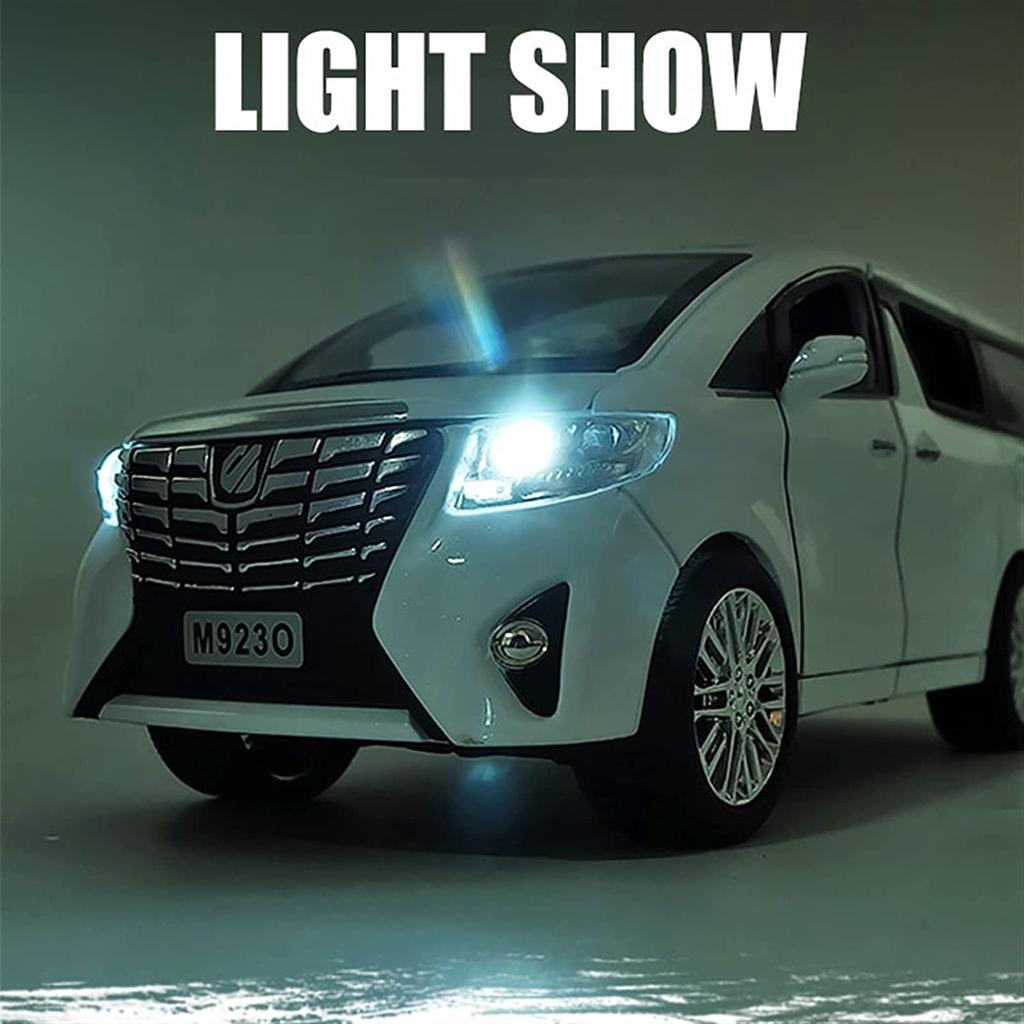 1:24 масштаба Toyota Alphard MPV, модель автомобиля, литой автомобиль из сплава, модель игрушечного автомобиля, откатная детская игрушка, коллекционные предметы, масштабная модель автомобиля