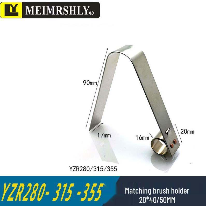 JR Motor Carbon Brush Holder Grip Bracket with Constant Force Spring, Aluminum Copper, 25*32*60 mm.