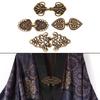 4 Pairs Cardigan Clips Vintage Hollow Flower Cape Fasteners Sew On Hooks and Eyes Clip