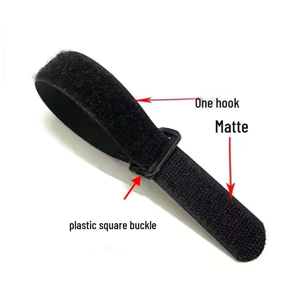 Self-Adhesive Black Nylon Hook & Loop Cable and Luggage Straps for Battery Bundling