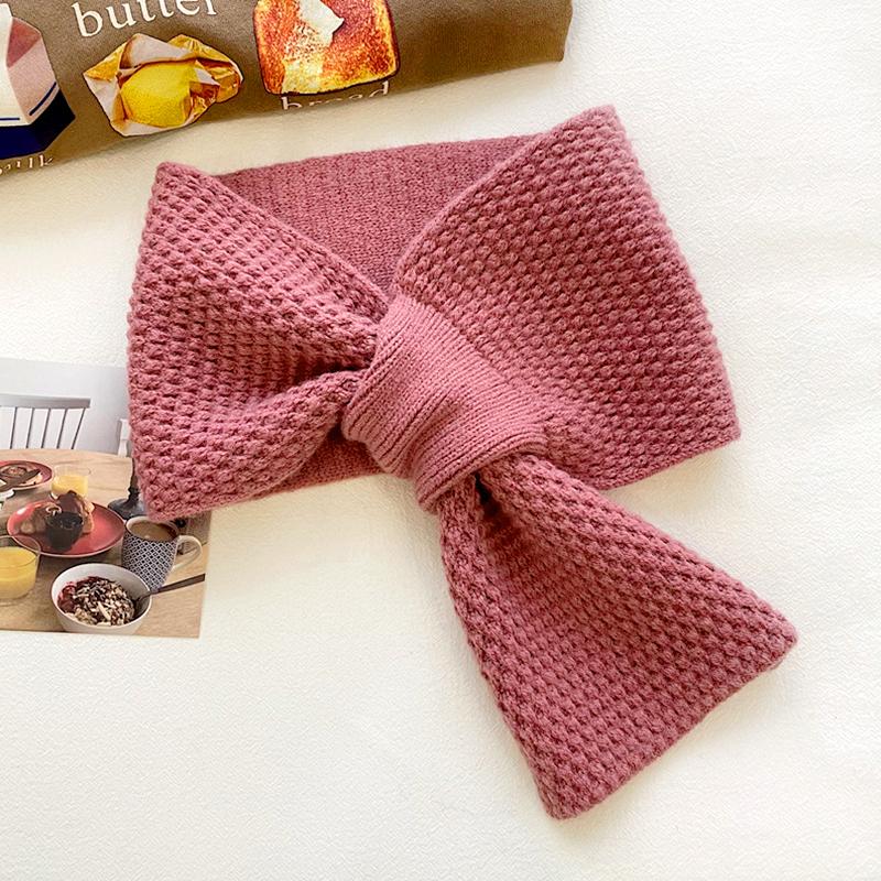 1 шт. модный вязаный шарф однотонный крестообразный шарф зимний теплый ветрозащитный шейный платок защита шеи