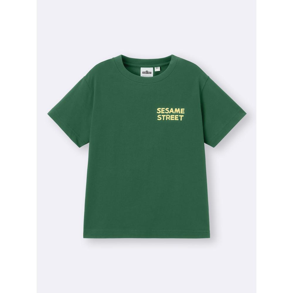 GU by Uniqlo Детская футболка-поло унисекс с рисунком Sesame sT