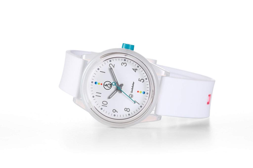 Наручные аналоговые часы Smile Solar в парном стиле, водонепроницаемые, с белым уретановым ремешком [Citizen Q&Q] RP29-009 Женские