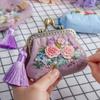 Вышивка DIY ленты цветы сумки кошелек кошелек сумка, набор для вышивки крестом для начинающих рукоделие швейное искусство ремесло подарки другу
