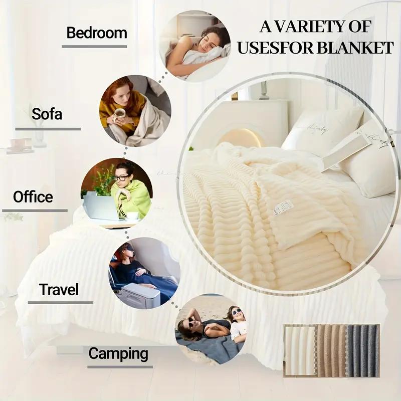 Rabbit Hair Plush Blankets, Falei Plush Blanket, Noon Sleeping Blanket, Coral Velvet Cover Blanket, Winter Thick Plush Blanket