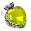 Peridot Gemstone Handmade 925 Sterling Silver Jewelry Pendant 1.69" S4E84