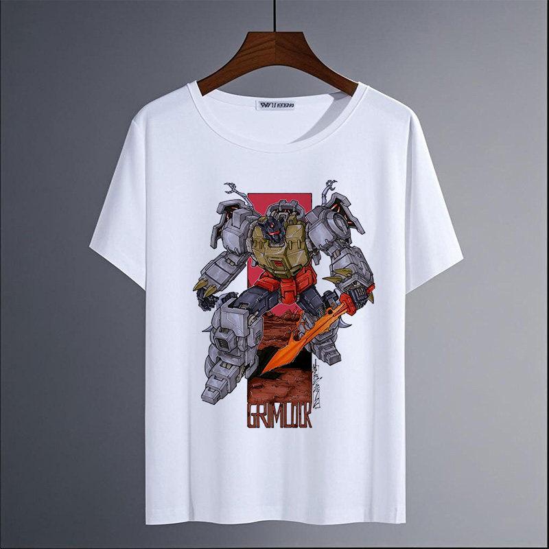 Летняя новая дышащая детская футболка с принтом Трансформеры Оптимус Прайм, модная