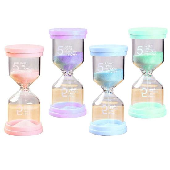Мини-песочные часы, 5-минутный таймер, портативный таймер для чистки зубов, песочные часы для душа с присоской, кулинарные игры