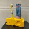 3D-печатная подставка для хранения зубной щетки и пасты в форме сыра для детей, экономичная организация ванной комнаты
