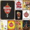 Havana Club Vintage Metal Tin Sign  Retro Wall Decor for Man Cave Home Cafe Garden Club Bar Pub  Iron Painting Art Poster
