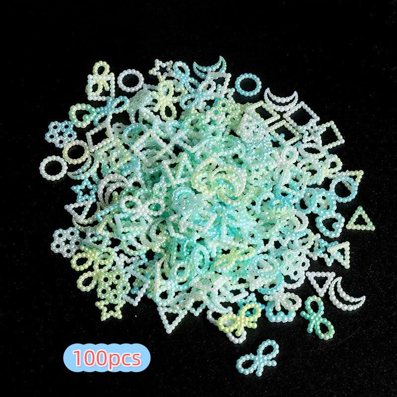 Nail Beauty Fritillaria Love Jewelry Metal 3D Three-dimensional Edge Zircon Shell Peach Nail Diamond French Nail Beauty Jewelry
