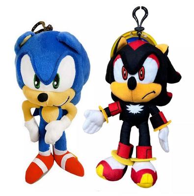 Sonic the Hedgehog Shadow и Sonic 8" Plush Clips с небольшим мешочком на молнии - 2 шт. (1 шт. каждого)