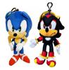 Sonic the Hedgehog Shadow and Sonic 8" Plush Clips with Small Zipper Pouch - 2 Pieces (1 Piece of Each)
