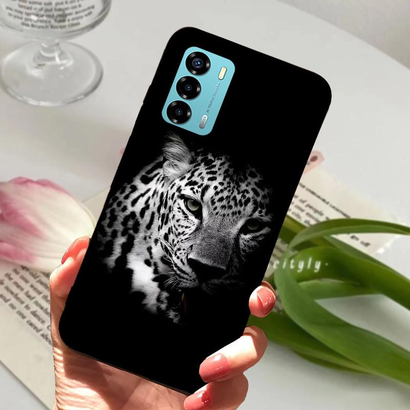 Чехол для ZTE Blade V40 Vita 8045 6.75" Животный Мультяшный Мягкий Силикон Funda для ZTE Blade V40 Vita Чехол для Телефона V40Vita Черный Coque