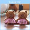Cute Capybara Cartoon Animal Plush Keychain Soft Pp Cotton Filling Keys Bags