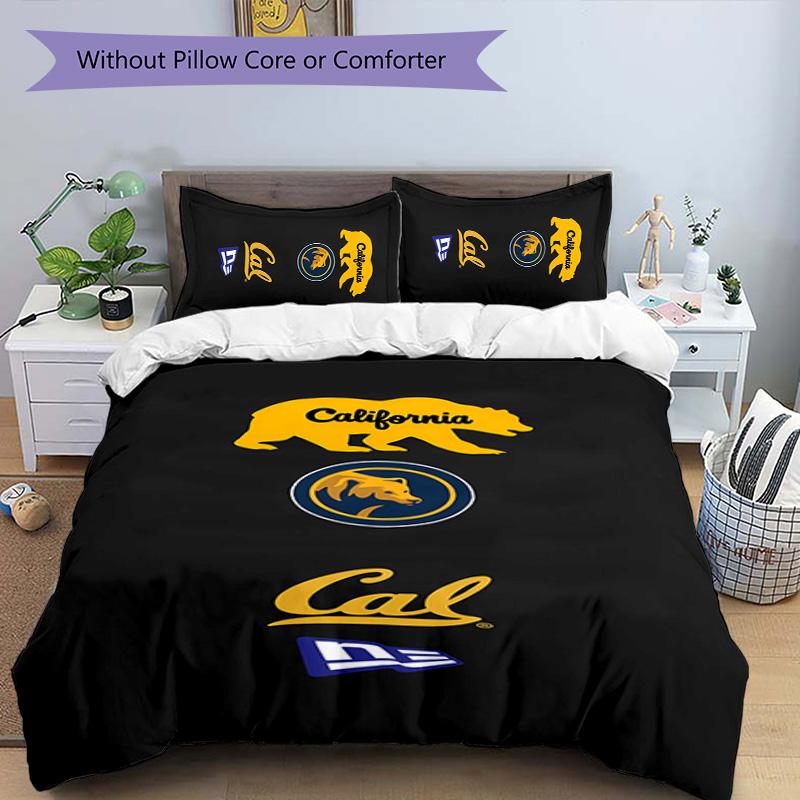 3pcs California Golden Bears pattern bedding set duvet cover set includes duvet cover &pillowcases,perfect all season bedroom decoration&gift