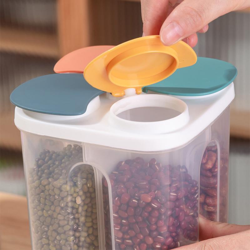 1.5/2.3L Cereals Storage Box Sealed Jar with Lid Grain Noodle Tea Food Keep Fresh Container Kitchen Storage Supplies