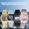 LED Digital Wrist Watch Ultra Thin Casual Wrist Watch Calendar for Men Women