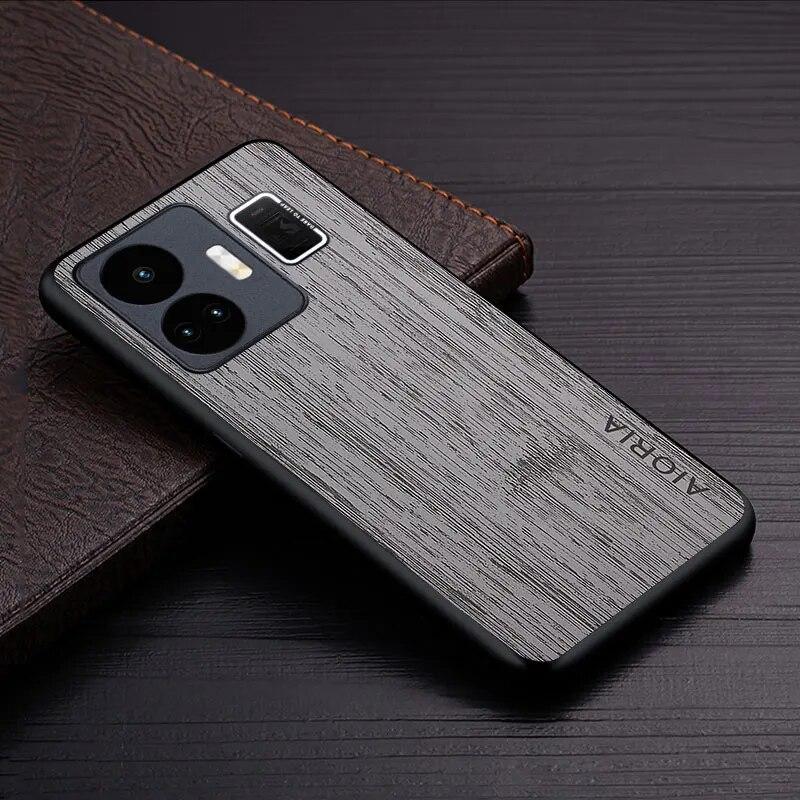Case for Oppo Realme GT Neo 5 GT 3 5G Funda Bamboo Wood Pattern Leather Phone Cover Luxury Coque for Realme Gt Neo 5 Case Capa