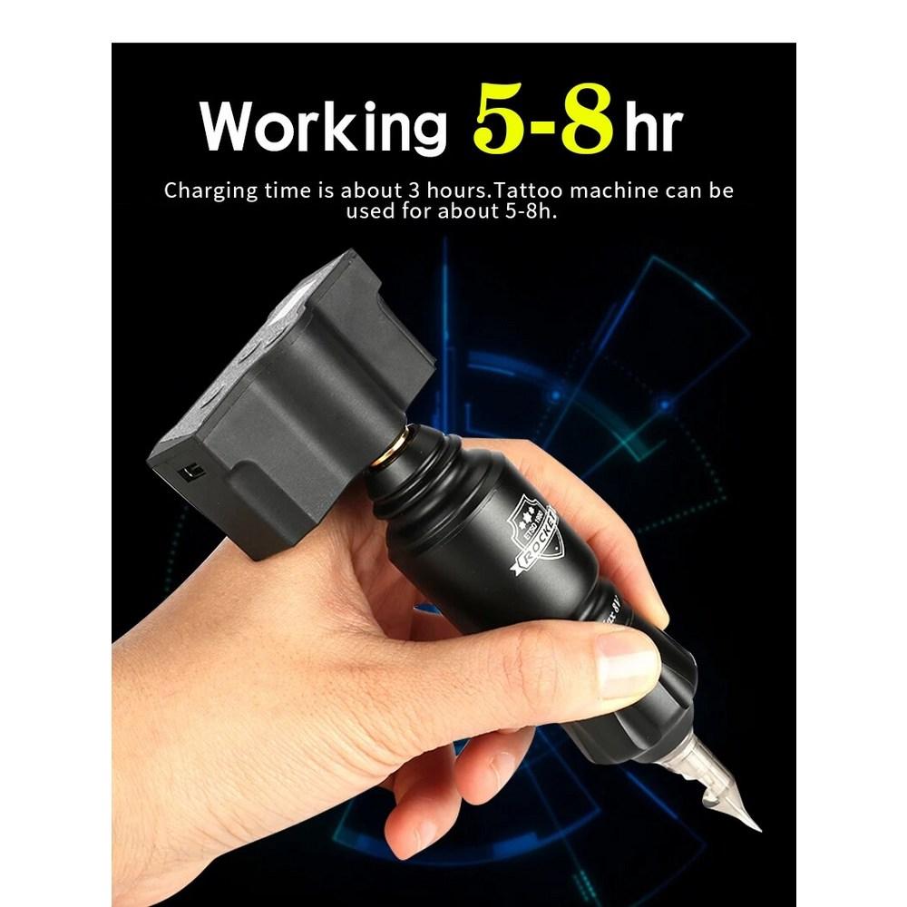 Набор для татуировки, машинка для татуировки, портативная батарея, разъем RCADC, светодиодный цифровой экран, беспроводной шнур типа C, 1 шт., разъем 13.RCA, тип 10