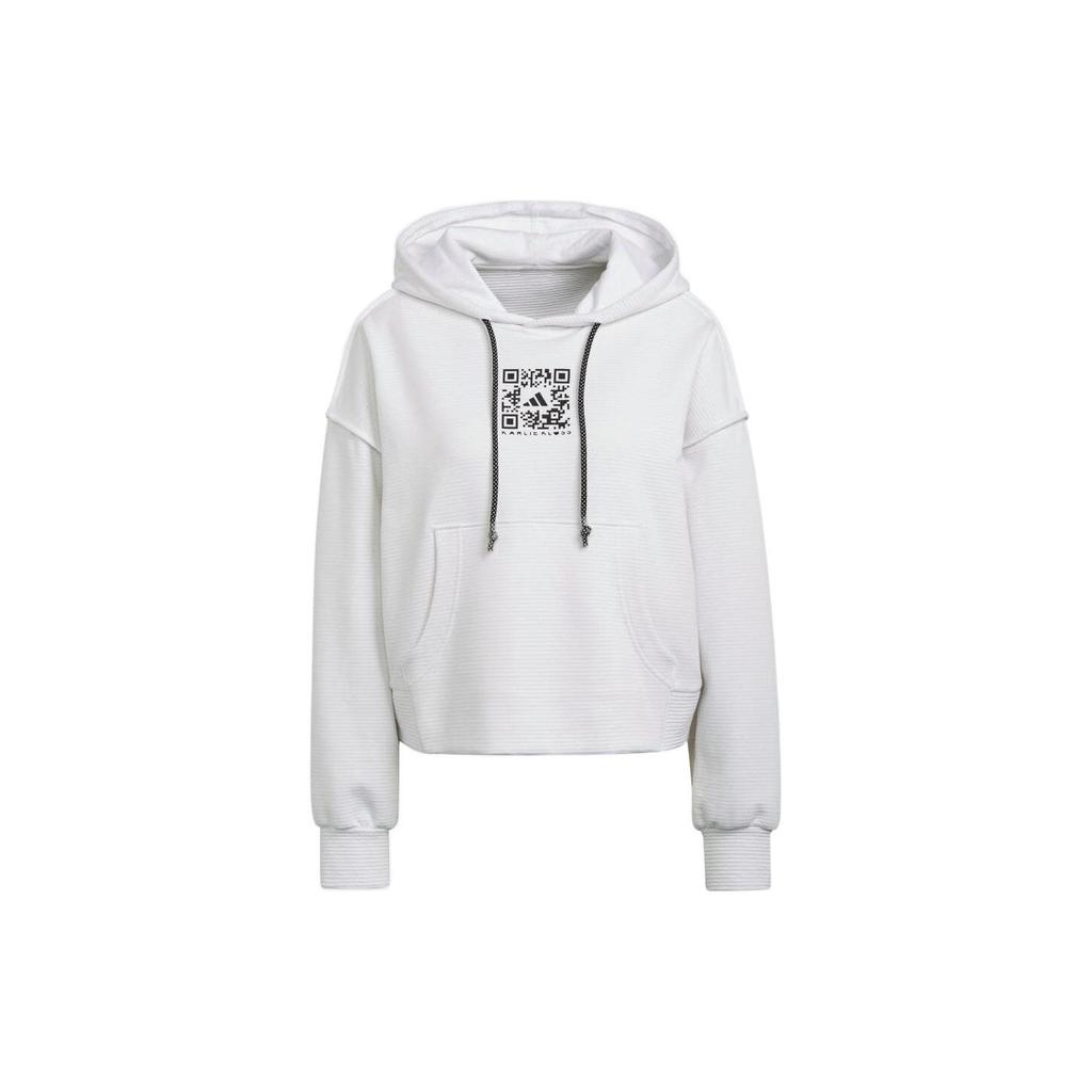 Adidas Printed Hoodie Women Tops White HB1448