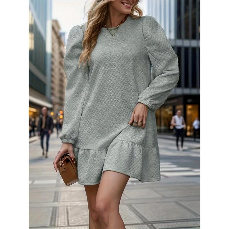 Платье осень-зима женское с круглым вырезом и длинными рукавами жаккардовое модное платье с капюшоном