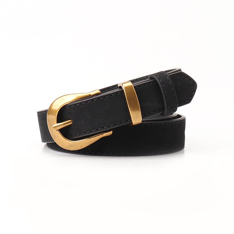 Retro Women's Suede-Look Belt: Stylish, Simple, Decorative, All-Match Accessory