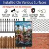 2D Flat, 1pc Vintage Amsterdam Aluminium Wall Art Sign "Cinematic Amsterdam" - 8"x12" Rustic Travel & Home Decor, Dutch Canal & Bicycle Wall Art