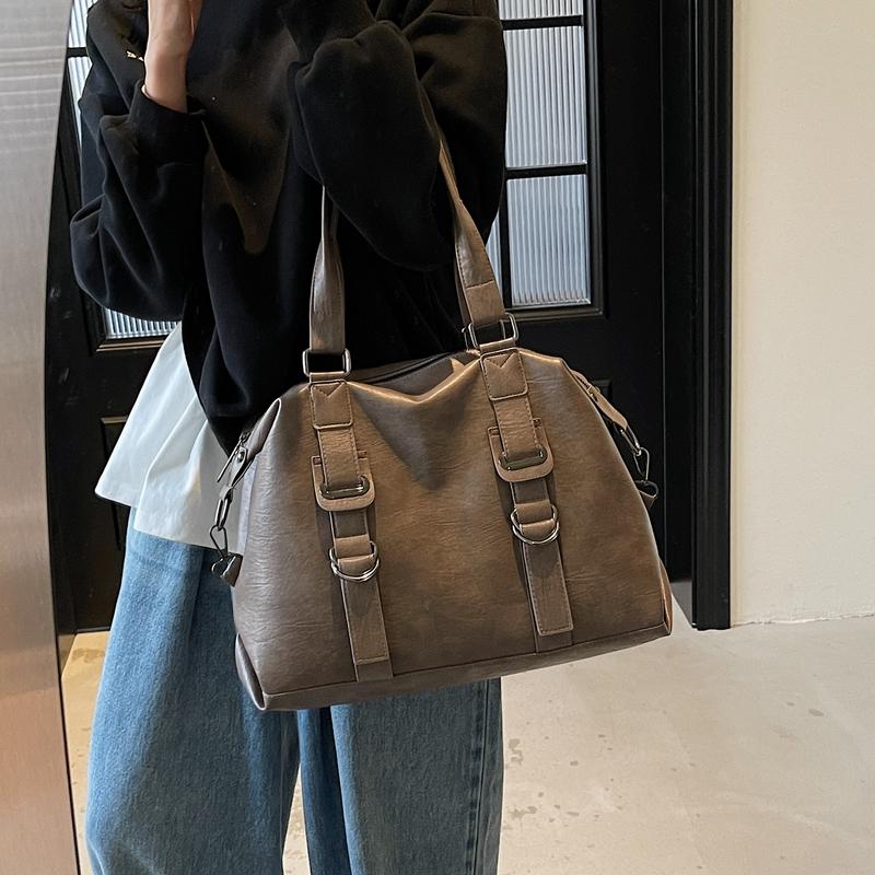 Женская сумка, большая вместительная сумка-тоут, мягкая кожаная сумка через плечо