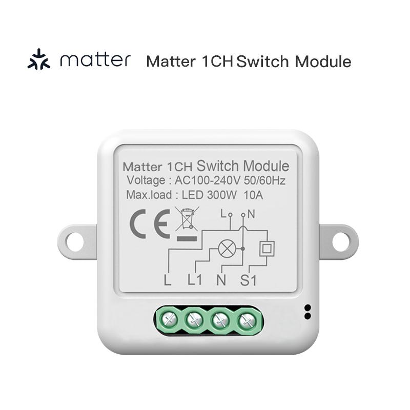 Matter WIFI Smart Switch Module Relay Breaker HomeKit Wireless Control Breaker работает с Siri Alexa Google Home Smart Home Life