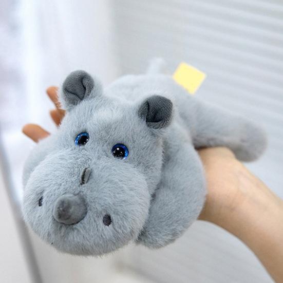 Plush Pendant Wrist Guard Rhino Design Soft Velvet Ergonomic Wrist Support Fluffy Typing Pad Bag Charm