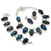 Natural Labradorite Gemstone Handmade 925 Sterling Silver Jewelry Set Z8v01
