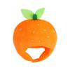 Plush Orange Hat Funny Warm Decoration Orange Fruit Hat Headdress for Stage Performance Graduation Carnival Halloween Masquerade