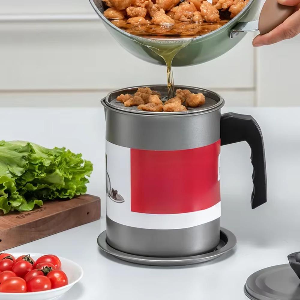 Large Capacity Oil Filter Pot Isolate Impurities Grease Dripping Separator Storage Jug  Kitchen