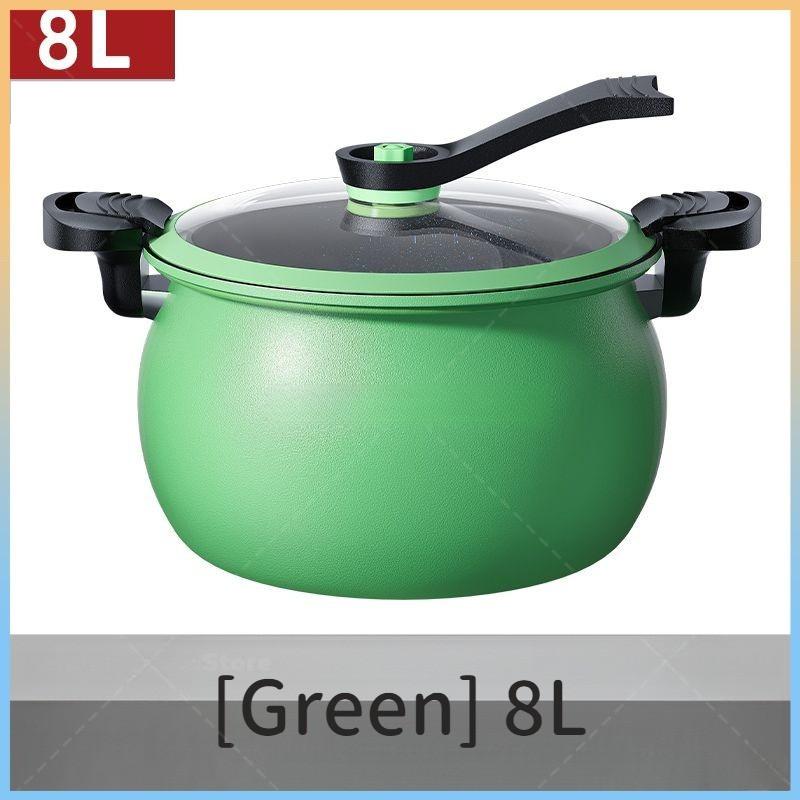 8L Non-Stick Micro Pressure Pot Multifunction Stew Cooking Soup Wok Home Multifunctional Wheat Rice Stone Stew Cooker
