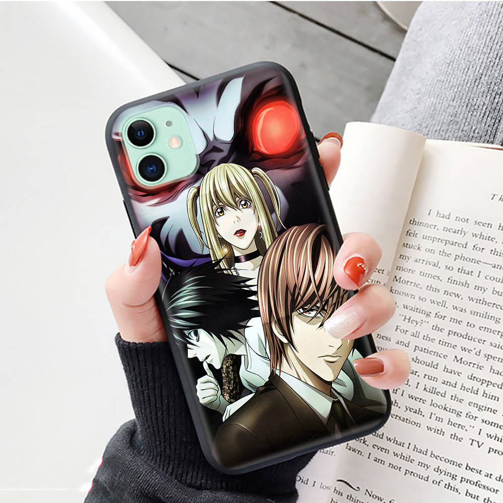 Черный чехол для OPPO Reno 8 6 5 4 Pro Plus Find X3 A17 A3 A31 A38 A40 A53 A54 A55 A74 A76 A78 A77 A80 A94 A95 A96 Lite W-62 Death Note