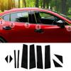 10Pcs Car Window Pillar Posts Door Trims Cover Stickers Fit For Mazda 3/Axela 2014-2018 Glossy Black Auto Column Accessories
